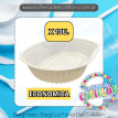 Bandeja Plastica Blanca Eco Nº105 x 10 u. (ovalada 22x17cm)