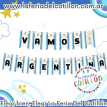 Banderin Carton Vamos Argentina x 2mts