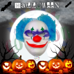 Careta Clown con Pelo x 1u.
