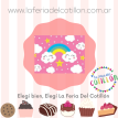 Lámina Comestible Arcoiris y Nubecitas Rosa x 1u