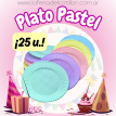 Platos 17 cm. Pastel x 25 u.
