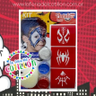 Kit Mix Acua Maquillaje Pintafan -Superheroe  (3 pastillas, stencil y esponja)