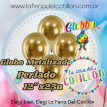 Globo Globby Perlado Metalizado Dorado 12'' x 25 u.