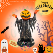 Globo Metalizado Muñeco Fantasma Calabaza Halloween x 1u. (100cmx115cm)