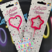 Vela Chispita Sparkler Formas Rosa x 1 u.