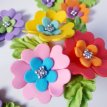 Formas de Pastillaje Comestible Flor Doble con Perla x 12 u.  xx 12 u.