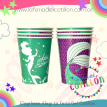 Vaso Princesa Sirenita Ariel x 10u.