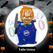 Disfraz Económico Halloween Set Muñeco Maldito (Chucky)