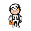 Globo Metalizado Halloween Niño Disfraz Esqueleto (75cm) x 1u.