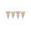 Banderin Triangular Unicornio Arco Iris x 1u