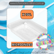 Bandeja Plastica MICROONDAS Transparente Nº107 x 10 u.