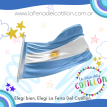 Bandera ARGENTINA de Tela con sol x1(para mano)