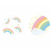 Stickers Arco Iris  Autoadhesivo 10 paq. x 12 u.