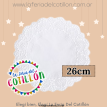 Blonda Papel Calada Redonda Blanca 26 cm x 12u