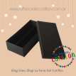 Caja Negra para Bombones y Botella x 1 (21 x 10 x 6 cm.)