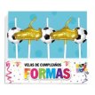 Set Velas Botine-Pelota de Futbol x  5 u.