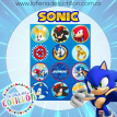 Stickers Autoadhesivo Sonic x 24 u.