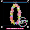 Collar Hawaiano Flores de Tela Con Led x 1 u.