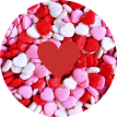 Grana Formitas Pastillaje Decor x 1kg - CORAZÓN MIX (Rojo/Rosa/Blanco)