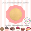 Bandeja MDF Marrón para Tortas - REDONDA 28 cm.
