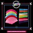 Abanico Plastico Colores Surtidos x 1u. (23cm)