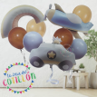 Set Globos Matte Autito, Arcoiris y Helicoptero x 1 u.