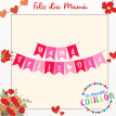 Banderin Mamá Feliz Dia x 1 u