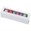Caja para Macarons / Alfajores / Bombones CHICA con visor x 1 (25 x 14 x 3 cm.)