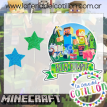 Cake Topper Adorno Torta Pixel Game x 3piezas