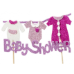 Adorno Pinche Baby Shower Rosa Con Gibre Goma Eva
