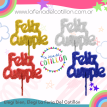 Topper Pinche Frase Feliz Cumple Gibre Goma Eva Chico  x 1 u.