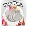 Plato 22 cm Blanco x 25 u.