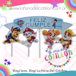 Set 5 Pinches Feliz Cumple Paw Patrol x 1u