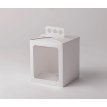 Caja Blanca para Pan Dulce 1 kg. con Visor Superior x1 (14,5 x 14,5 x 17,5 cm.)