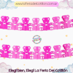 Banderin Guirnalda Osito Rosa  - 250cm	