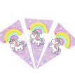 Banderin Triangular Unicornio Arco Iris x 1 u.