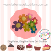 Forma de Pastillaje Comestible Flor Plana Multicolor x 12 u.