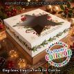 Caja Con Visor Estrella Diseño Feliz Navidad (20x20x10cm) x 1u