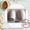Placa Acetato Molde x1 - Huevo con Rayas Zig Zag Finas (1873A)